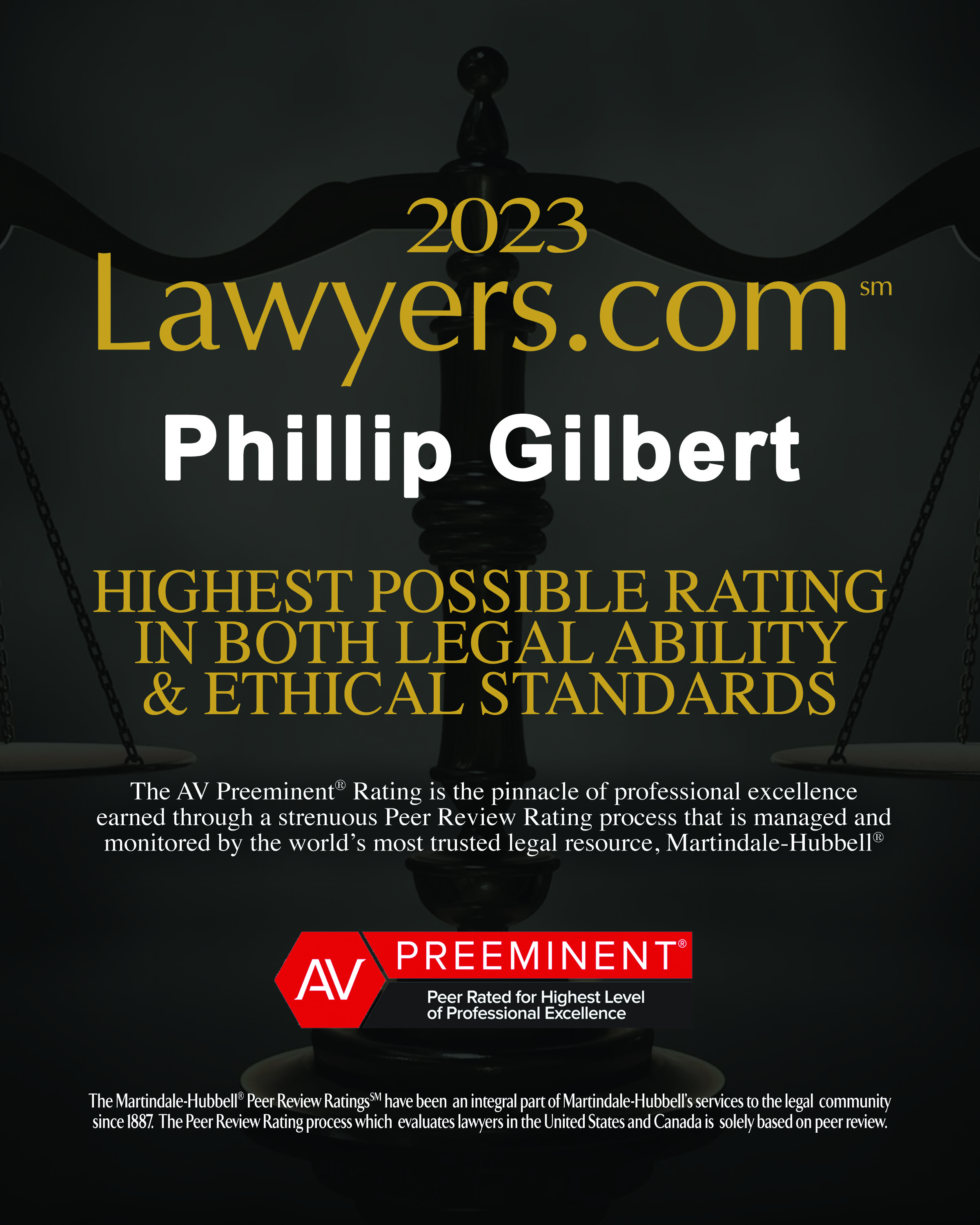 Phillip Gilbert Law & Associates has an average 5 star Google review